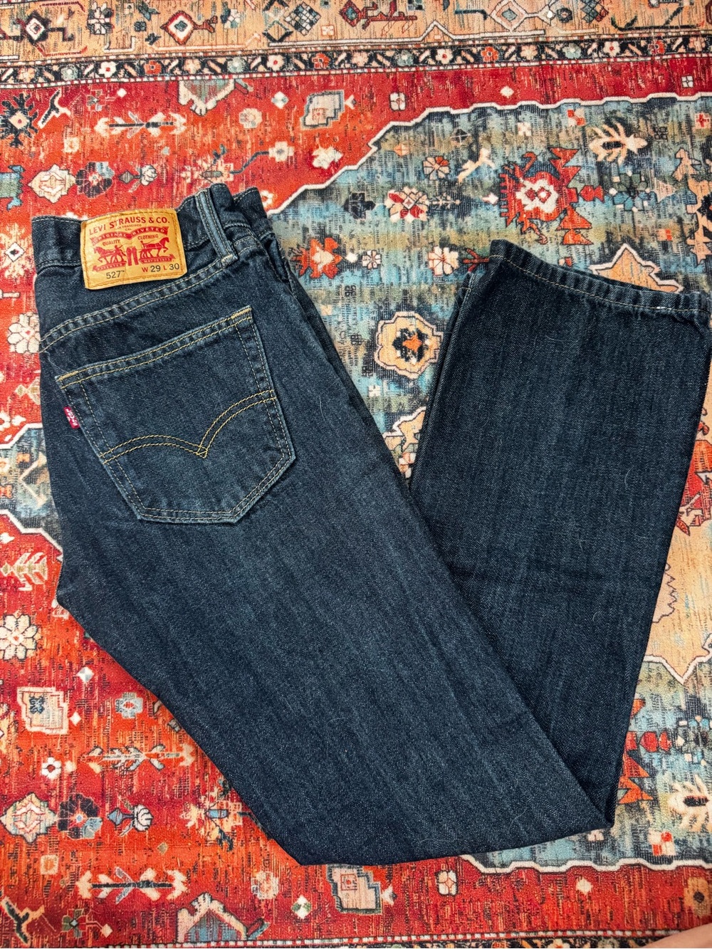 Levi's Men's Dark Blue Straight Leg Jeans